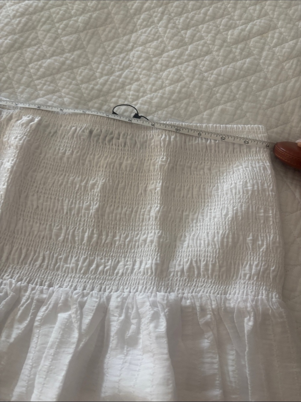 White Ruffle Mini Skirt - Picture 4 of 4